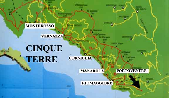 cinque terre carte