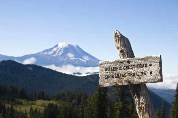 Trail sign, Pacific Crest Trail